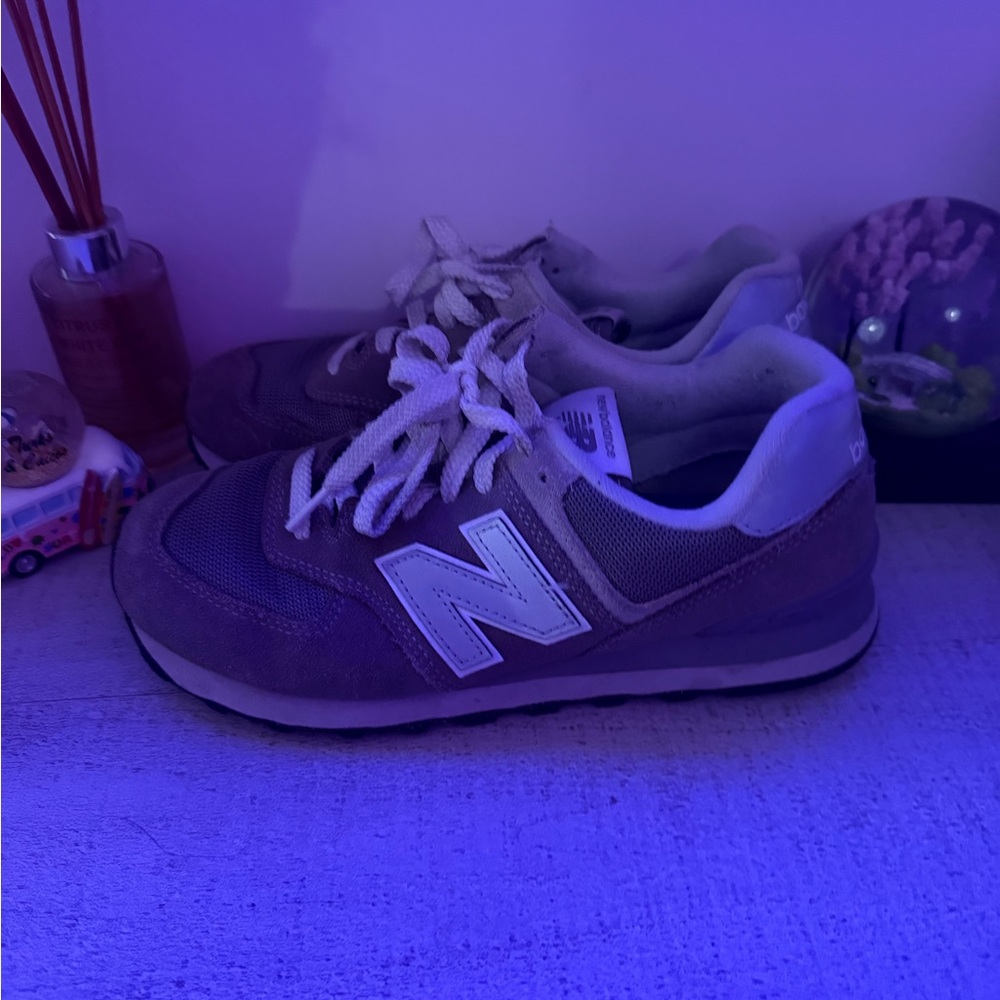 New Balance Charcoal and White Sneakers